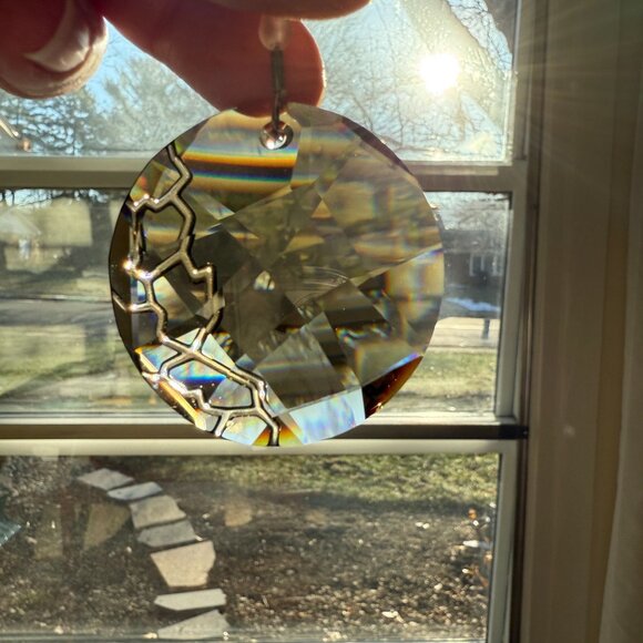 Swarovski Crystal-Earth Ornament- Amber SCS Suncatcher w/Box & COA 1003284 - Picture 8 of 11